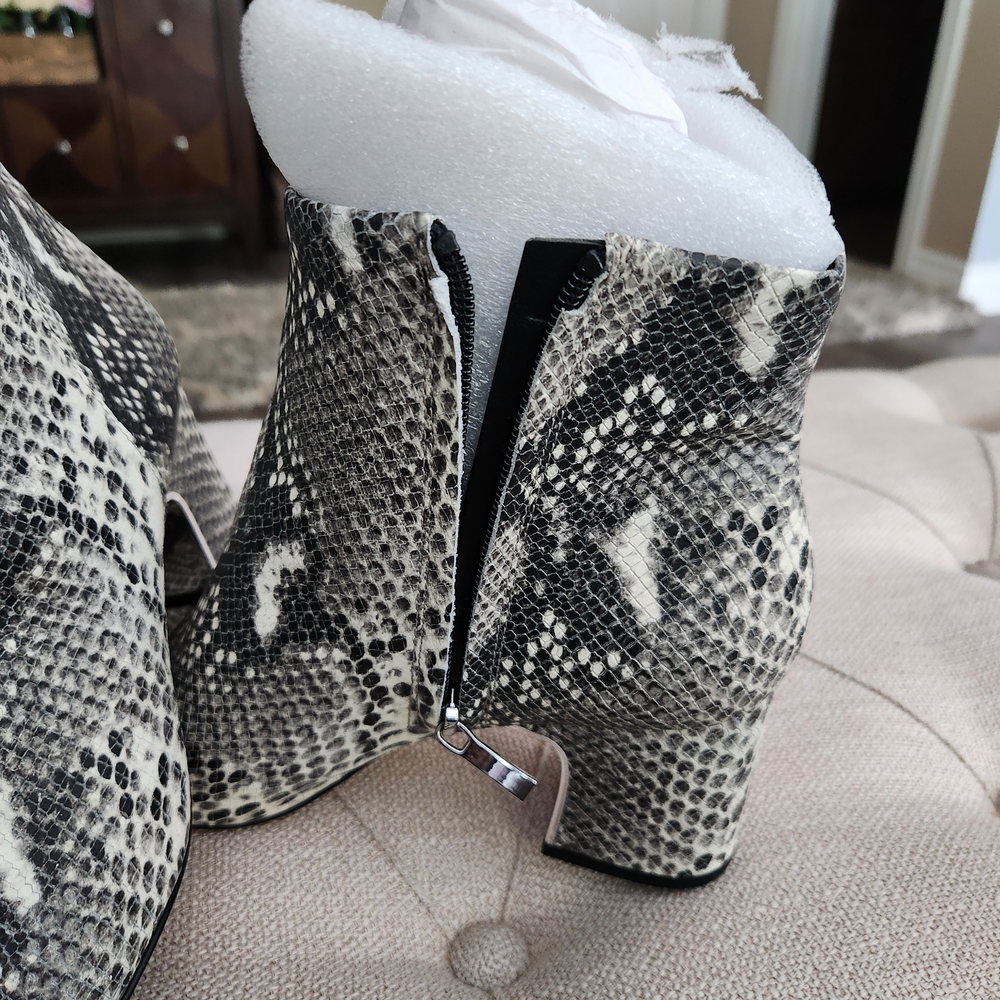 Snakeskin Ankle Boots 9M NWT